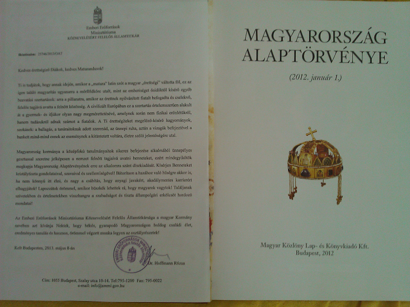 Illustration for article titled Lejárt Alaptörvényt kapnak az érettségizők